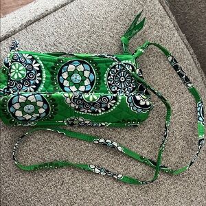 Vera Bradley Floral Green Crossbody Bag